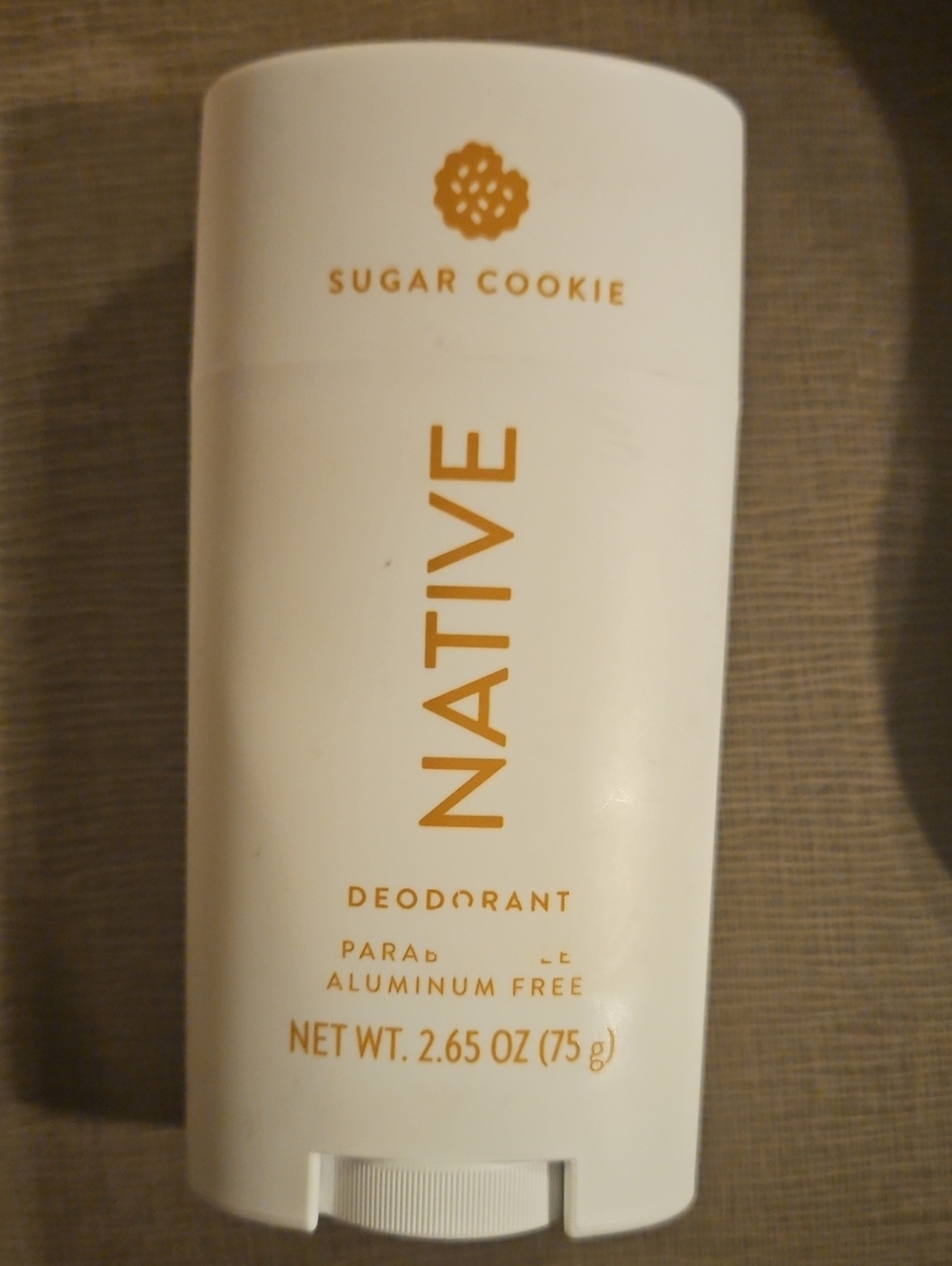 Native Sugar Cookie Deodorant Stick - White with Gold Text